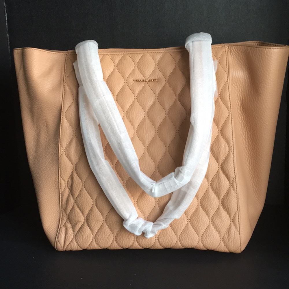 Vera Bradley Quilted Ella Large Tote Nude